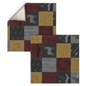 Always Quilt - Burgandy gold and black - ROTATED - Wizard quotes