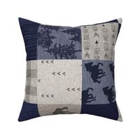 Wild Horse Quilt - Navy/tan/taupe - RO