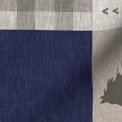 Wild Horse Quilt - Navy/tan/taupe - RO