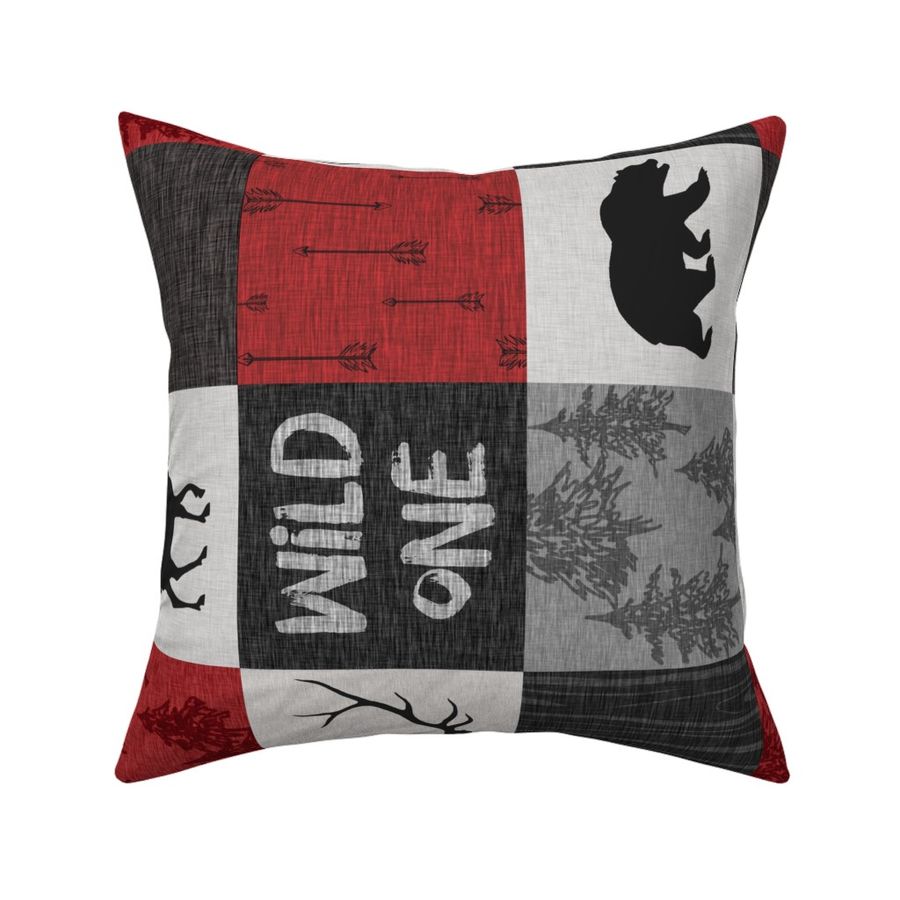 Wild One Quilt - Red Black grey - ROTA