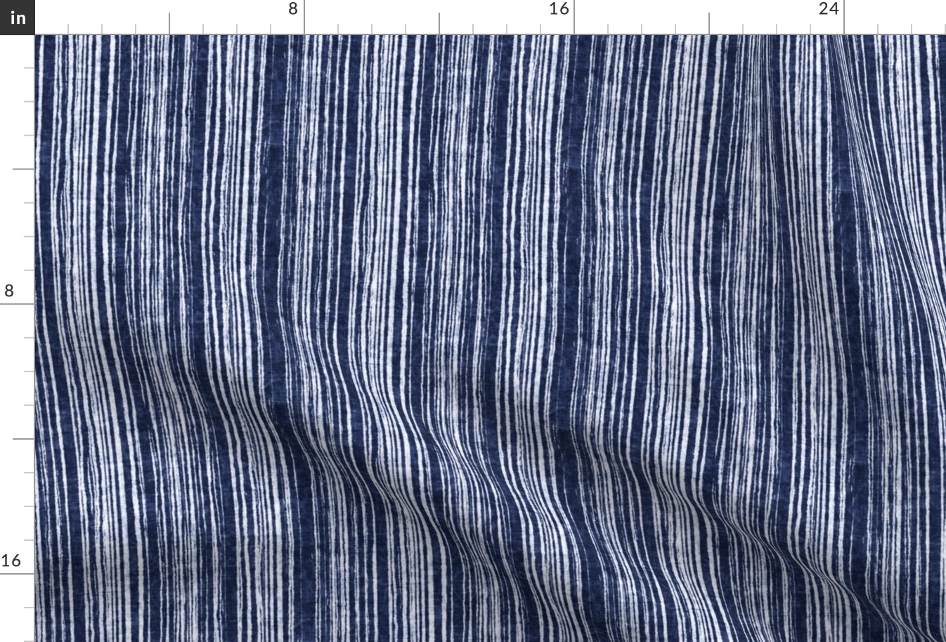 Indigo Irregular Stripe