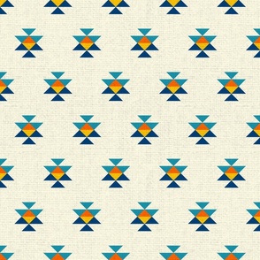 Aztec mini colorful boho geometrics cream