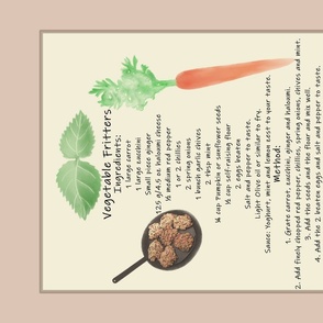 Vegetable Fritters Tea Towel