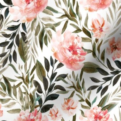 Large // Woodland Coral Florals