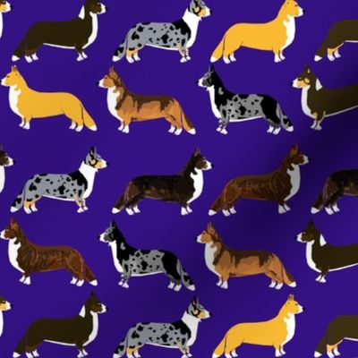 corgi fabric - cute corgi fabric, corgi fabric by the yard, dog fabric, dog fabric by the yard, dogs, dog coat colors, corgi coat colors, cute dogs 