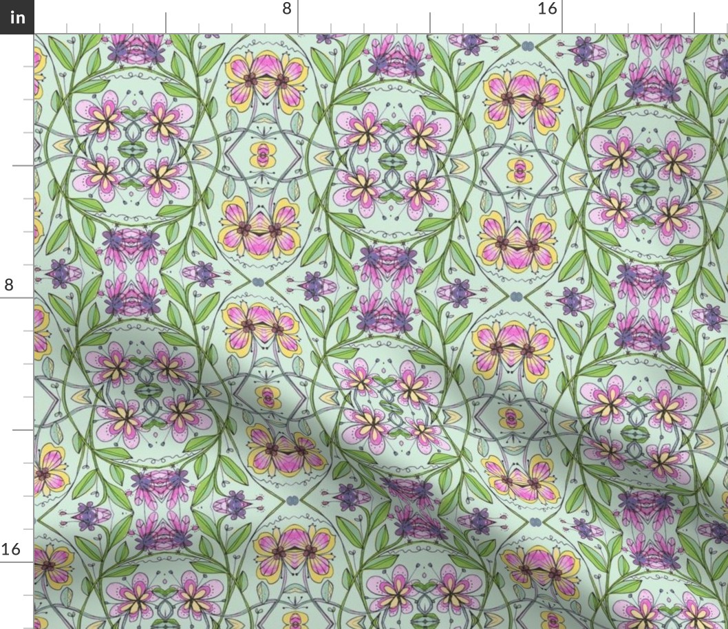 wildflower quilt-mint