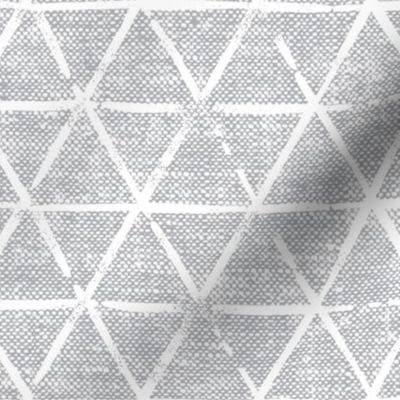 (large scale) textured triangles - woven light grey 