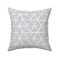 (large scale) textured triangles - woven light grey 