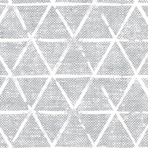 (large scale) textured triangles - woven light grey 