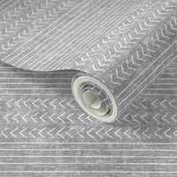 mud cloth stripes - mudcloth woven grey 