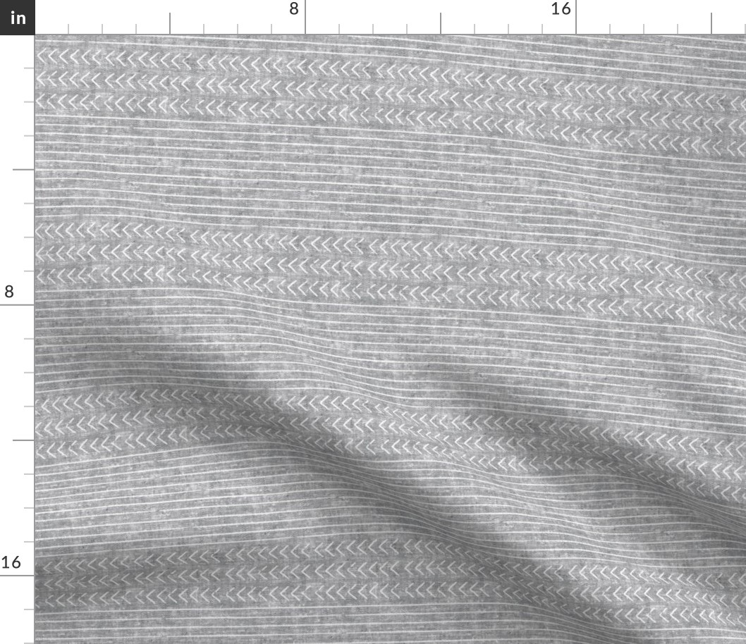 mud cloth stripes - mudcloth woven grey 