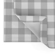 grey and white plaid - buffalo check - gray 