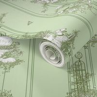 Green Stripe Garden Toile Small