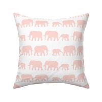 elephants march - pink on white