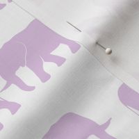 elephant march - purple on white