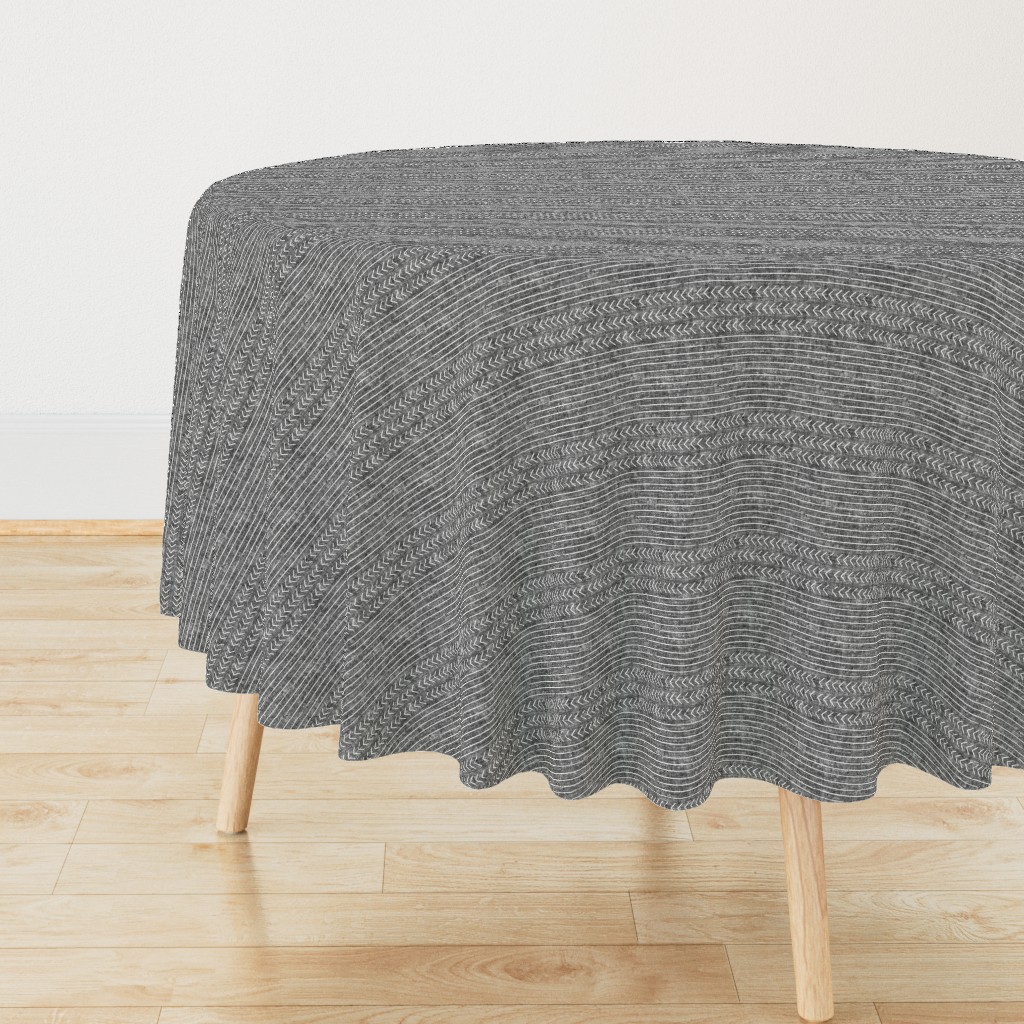 mud cloth stripes - mudcloth woven dark grey