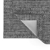 mud cloth stripes - mudcloth woven dark grey