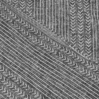 mud cloth stripes - mudcloth woven dark grey