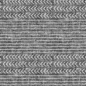 mud cloth stripes - mudcloth woven dark grey