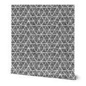 (large scale) textured triangles - woven dark grey