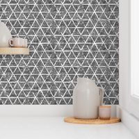 (large scale) textured triangles - woven dark grey