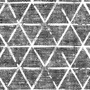 (large scale) textured triangles - woven dark grey