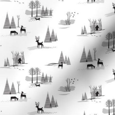 Yeti Toile Small Scale Black & White