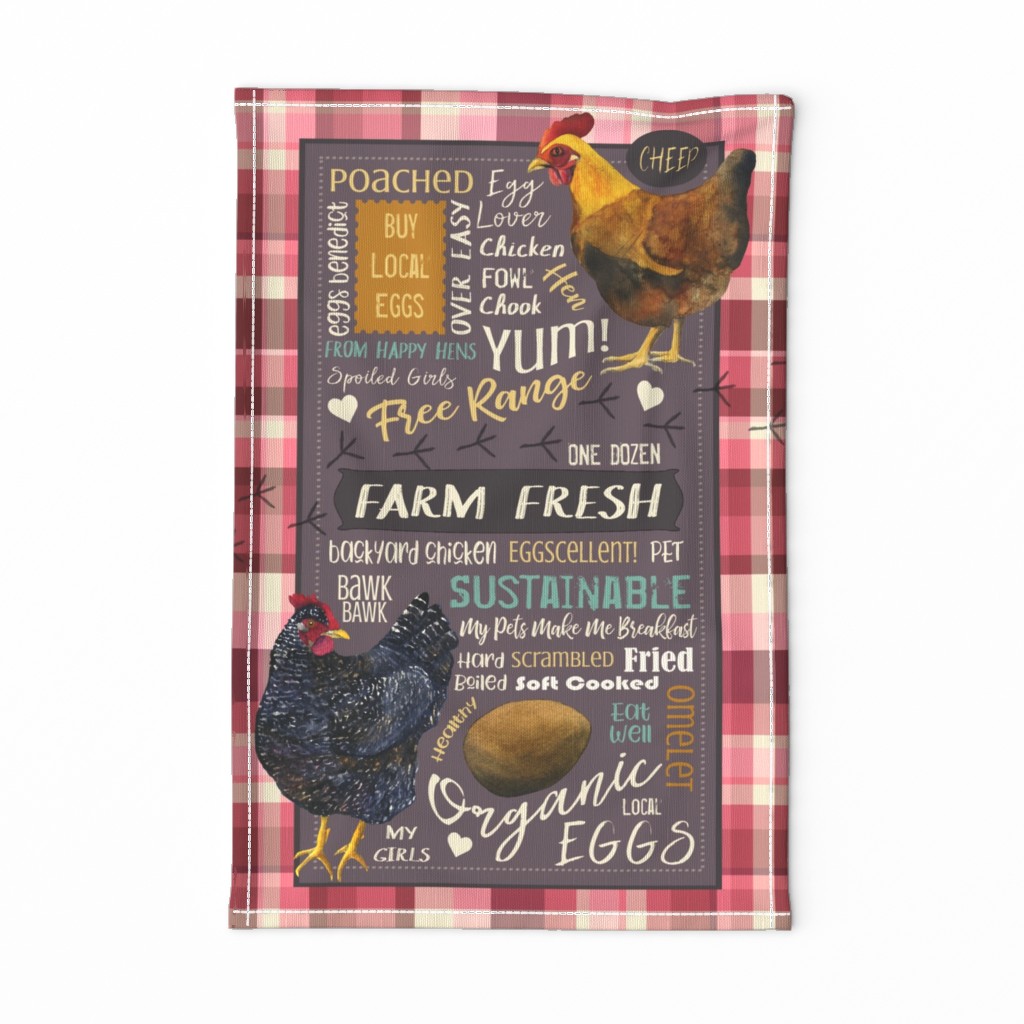 Free Range Chicken and Eggs (Tea Towel)