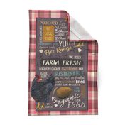 Free Range Chicken and Eggs (Tea Towel)