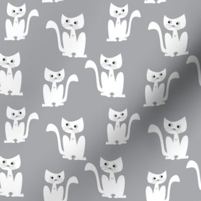 Cats on grey