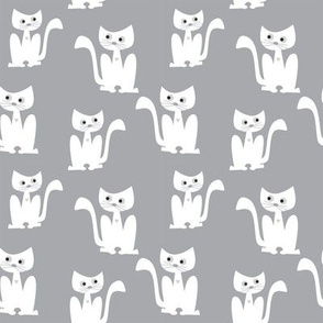 Cats on grey