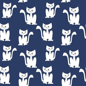 Cats on blue