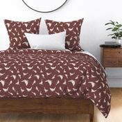 Garden Birds shadows maroon ow