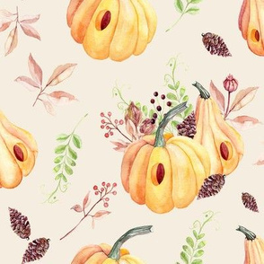 16" Divine Pumpkins // White Linen