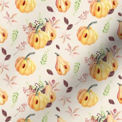 8" Divine Pumpkins // White Linen