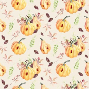8" Divine Pumpkins // White Linen