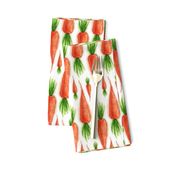 Carrots, Tea Towel Print, Orange and Green Summer Vegetable, Kitchen Garden, Toddler Leggings