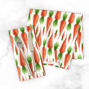 Carrots, Tea Towel Print, Orange and Green Summer Vegetable, Kitchen Garden, Toddler Leggings