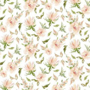 8" Peachy Keen Blossoms // White