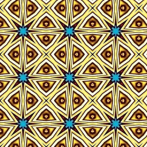 Gold and Blue Tile