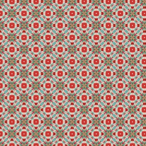 Red and turqoise tile