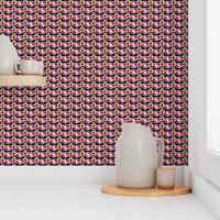 Time Warp Geometric Delight, Pink Gold Navy White Abstract