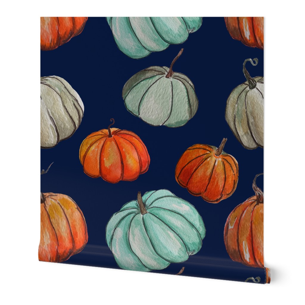Autumn Pumpkin Patch // Navy