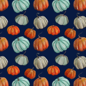 Autumn Pumpkin Patch // Navy