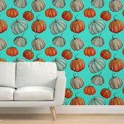 Autumn Pumpkin Patch // Turquoise