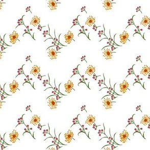 Edwardian Repro Floral Chevron Multi