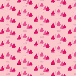 Herreshoff Sailboats Pink on pink