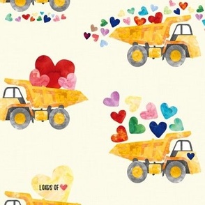 9" Loads of Love Construction Trucks / Cream