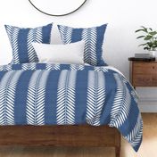 LAUREL LEAF STRIPE on BLUE