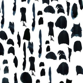 Indigo and Black Abstract Spots